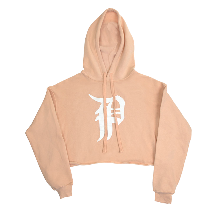 P Logo Peach Crop Hoodie Sweatshirt Phantogram Official Shop