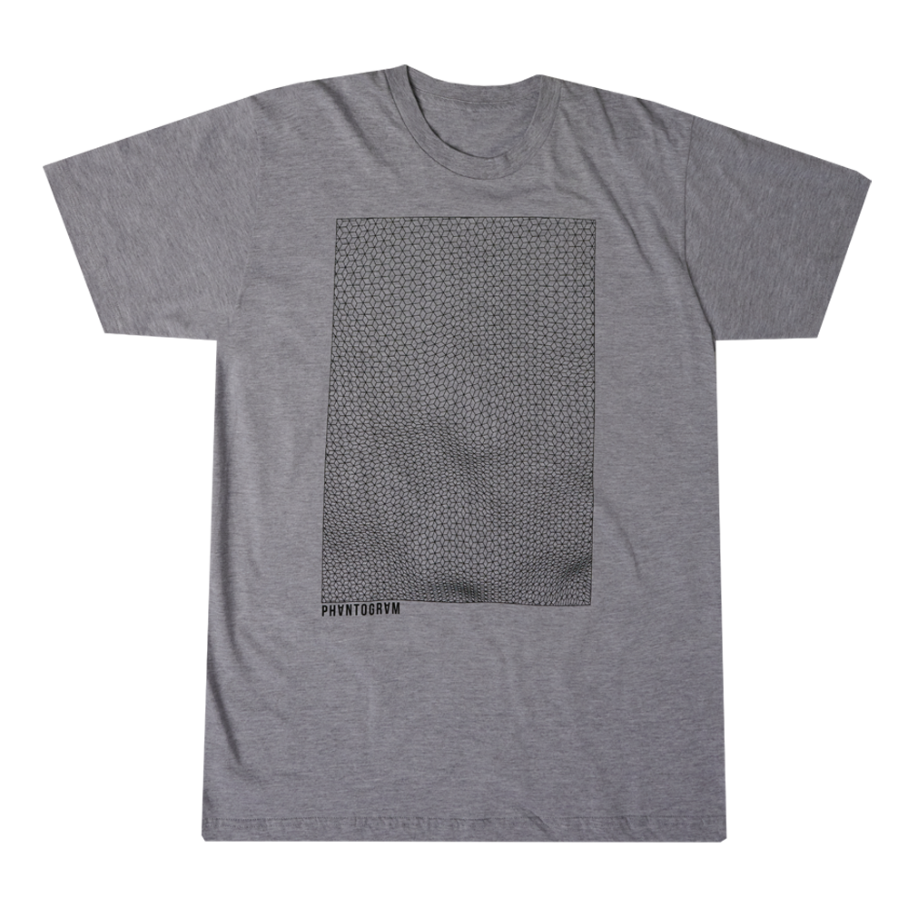 Grey Pattern Square T-Shirt - Front