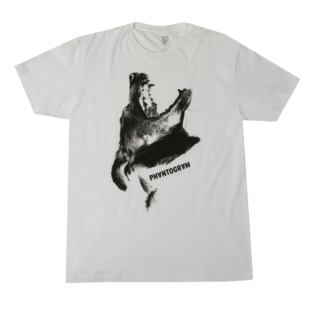 White Barking Dog T-Shirt - Front