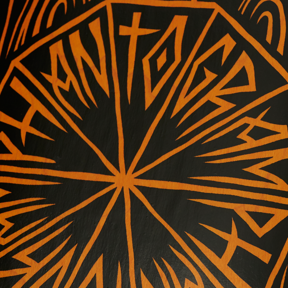 Orange Totem Skate Deck - Detail