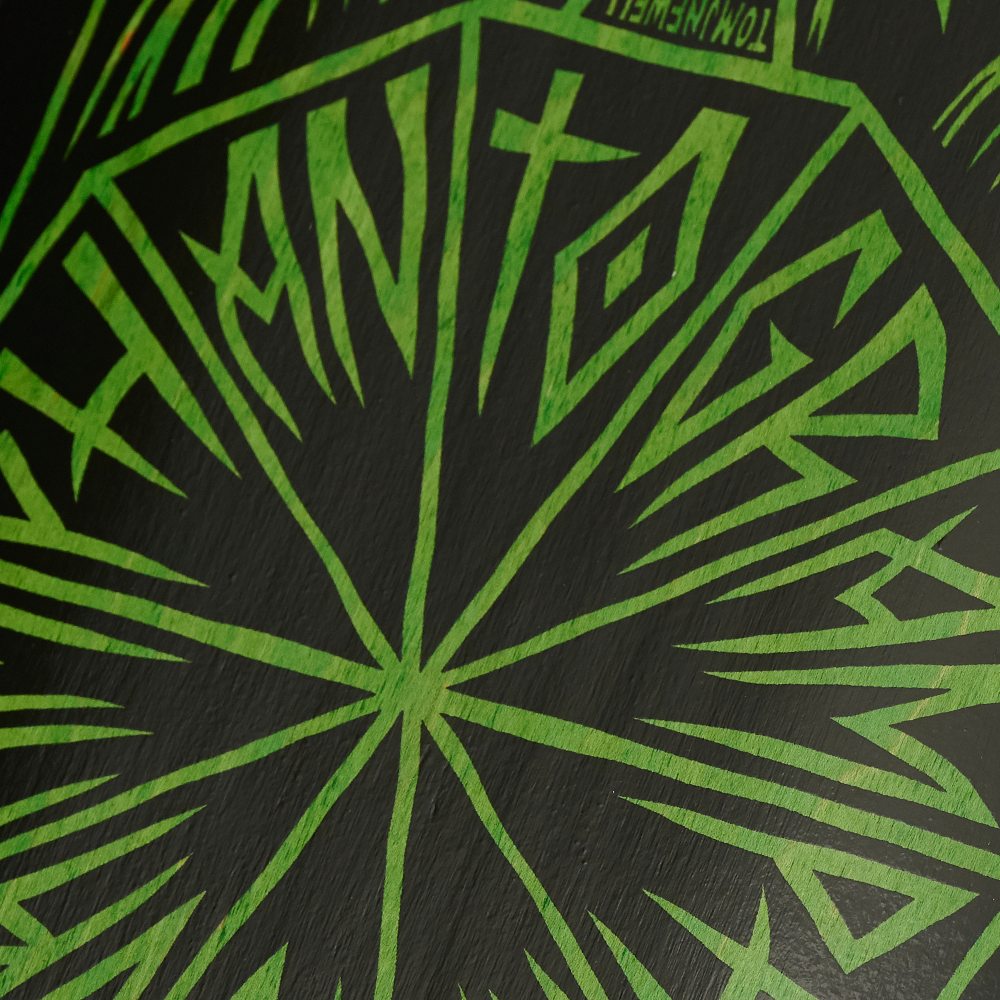 Green Totem Skate Deck - Detail