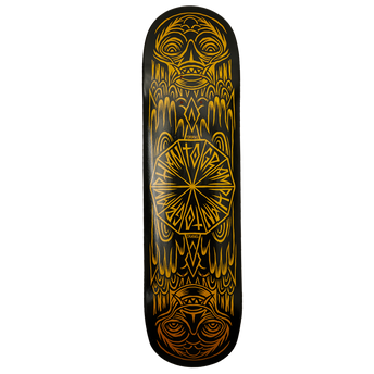Yellow Totem Skate Deck - Bottom