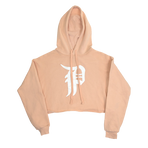 P Logo Peach Crop Hoodie Sweatshirt